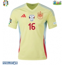 Spania Rodri Hernandez #16 Bortedrakt EM 2024 Kortermet